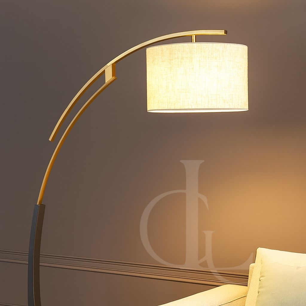 Skyward Lights (Black, Gold) Floor Lamp